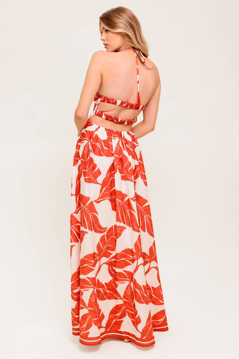 Marley Maxi Dress - Tropical Halter Maxi Dress for Women | Beach Vacation, Summer Party & Boho Outfit