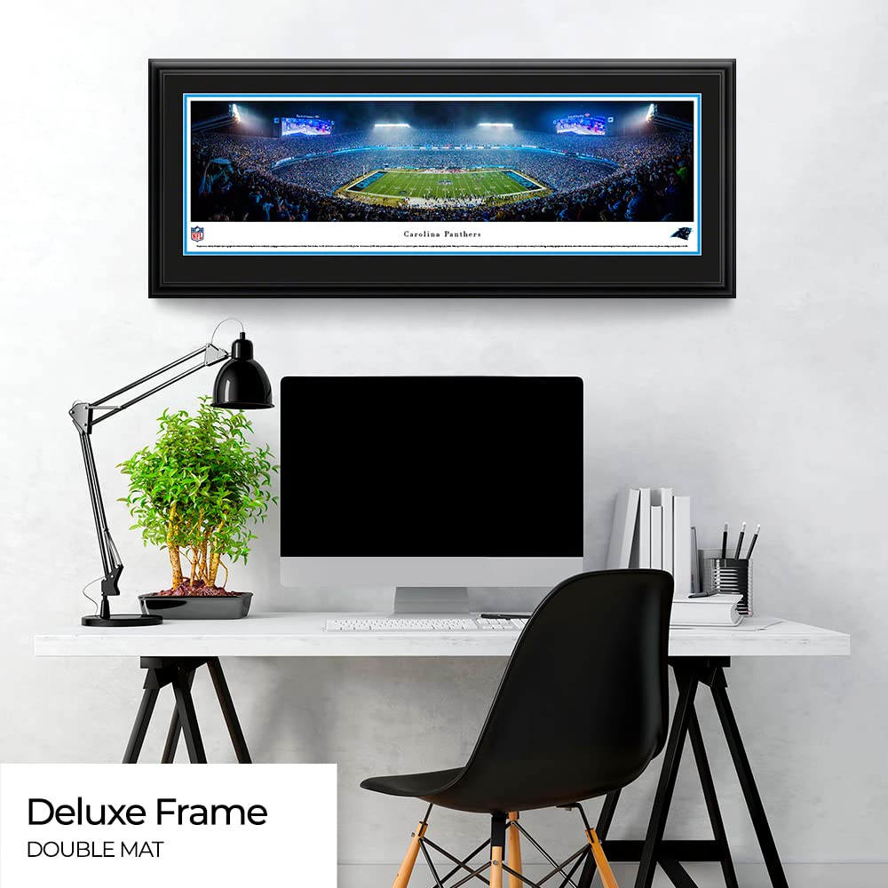 Carolina Panthers NFL 50 Yard Line Panoramic Poster - Blakeway Panoramas - Perfect for Game Room, Man Cave, and Sports Fan Decor