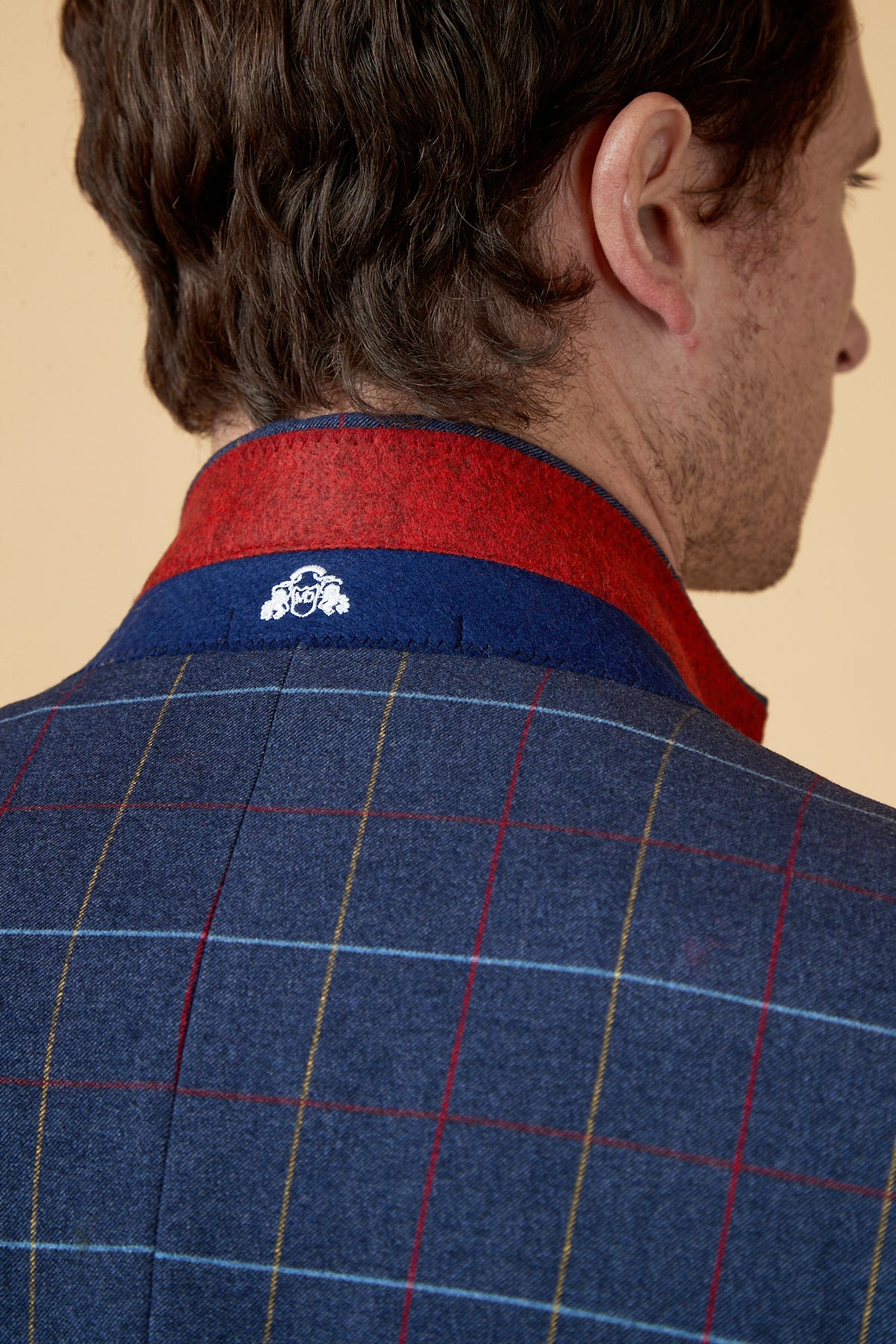 Drake Navy Check Blazer for Men - Classic Slim Fit Wool Blend Sport Coat - Perfect for Business, Weddings & Formal Events