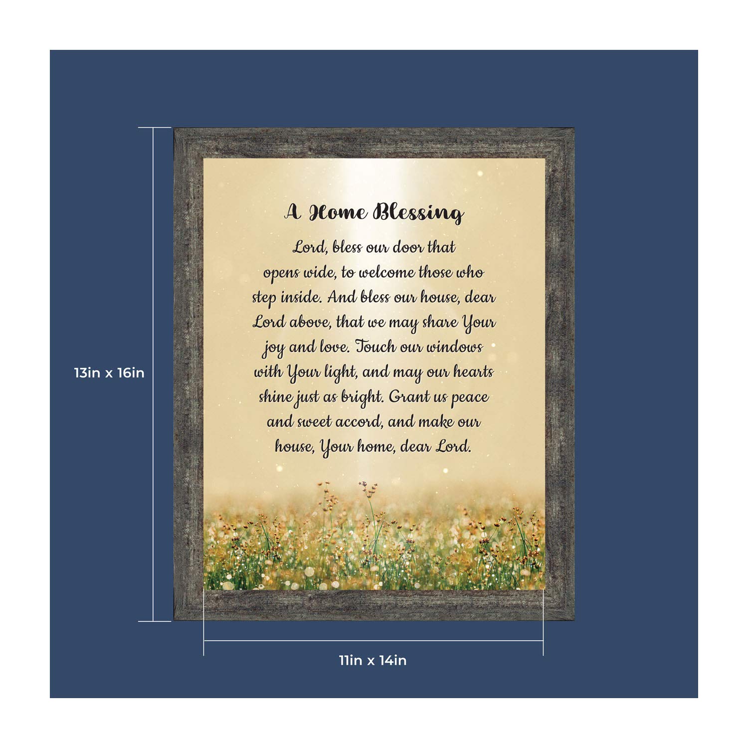 God Bless This Home Sign - Inspirational Home Blessing Wall Decor for Living Room, Bedroom & Entryway - 2195BW - Perfect for Housewarming Gifts & Christian Home Decor