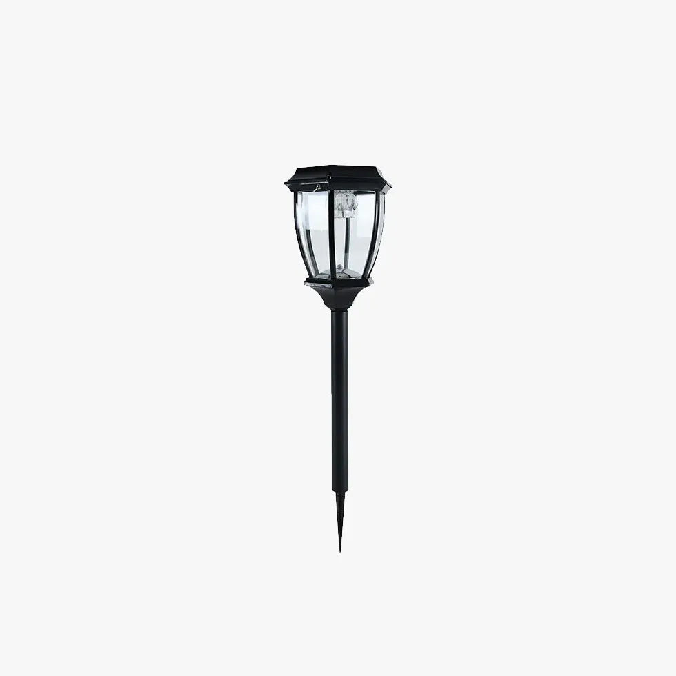 Vintage Glass Garden Outdoor Bollard Lights - Solar Powered Waterproof LED Landscape Lighting for Pathway, Driveway, and Patio Decor