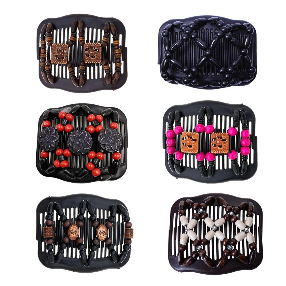 LOVEF Thick Hair Bun Maker Clips - 6PCS Waterproof Hair Accessories for Women | Easy Updo & Ponytail Holder | Perfect for Workouts, Swimming & Everyday Styling