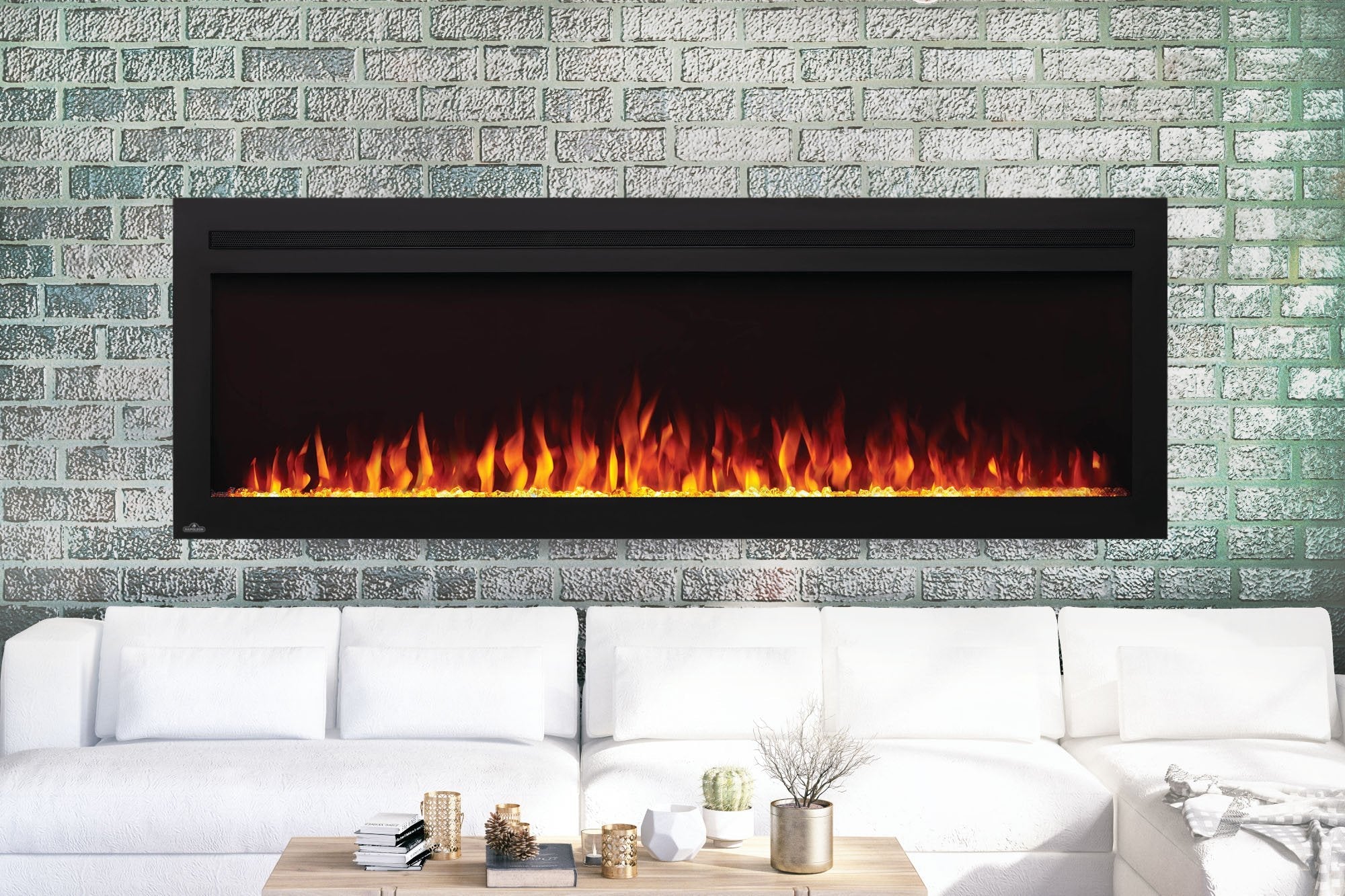 Napoleon PurView 60-Inch Wall Mount Electric Fireplace - Recessed or Surface Mount - Modern Home Heating for Living Room & Bedroom