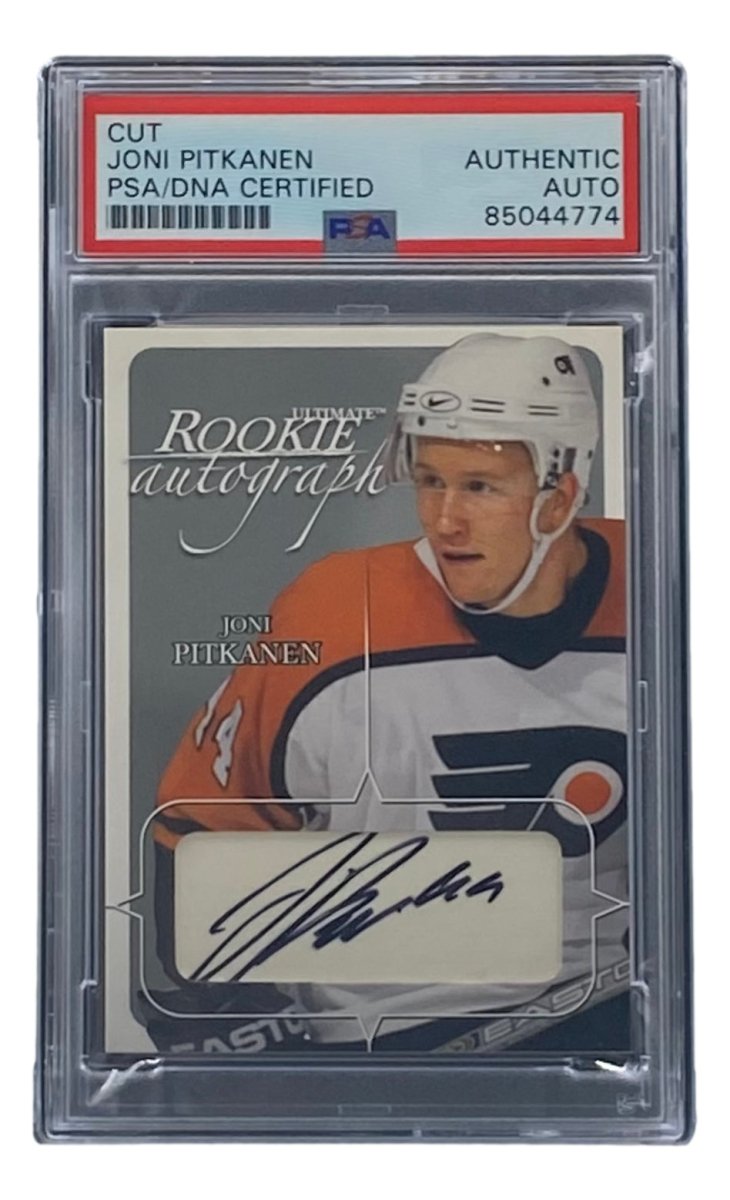 Joni Pitkanen Autographed 2004 Ultimate #113 Philadelphia Flyers Hockey Card - PSA/DNA Certified - Perfect for NHL Memorabilia Collectors & Hockey Fans Display