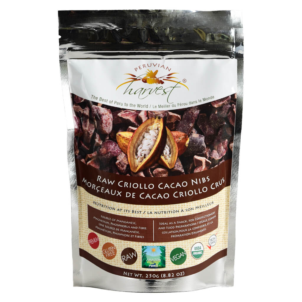 Organic Raw Criollo Cacao Nibs - Premium Superfood for Baking, Smoothies & Healthy Snacks - Gluten-Free Vegan Chocolate Alternative