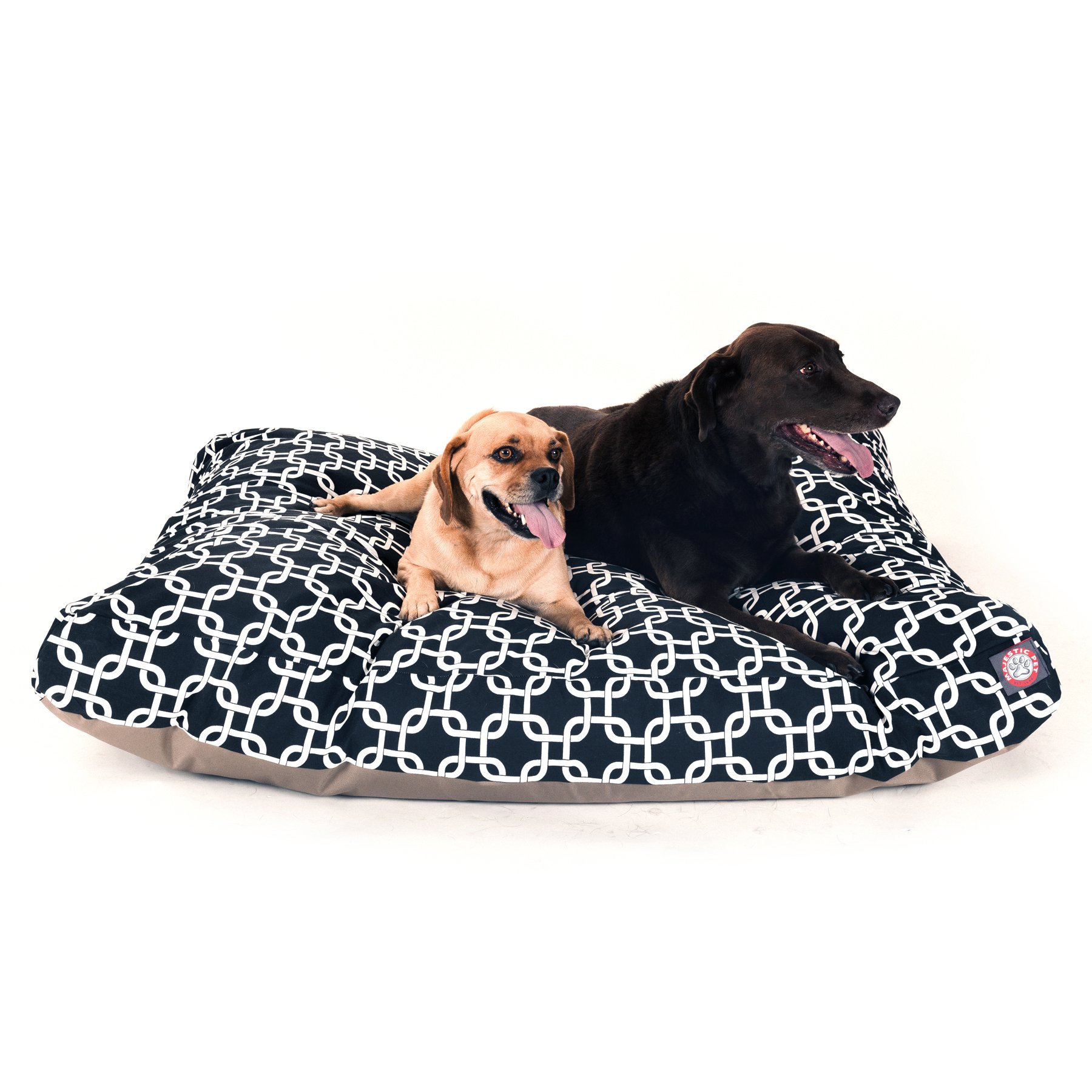 Extra Large Rectangle Dog Bed for Indoor & Outdoor Use - Black | Removable & Washable Cover by Majestic Pet Products | Perfect for Large Breed Dogs, Kennels & Pet Homes
