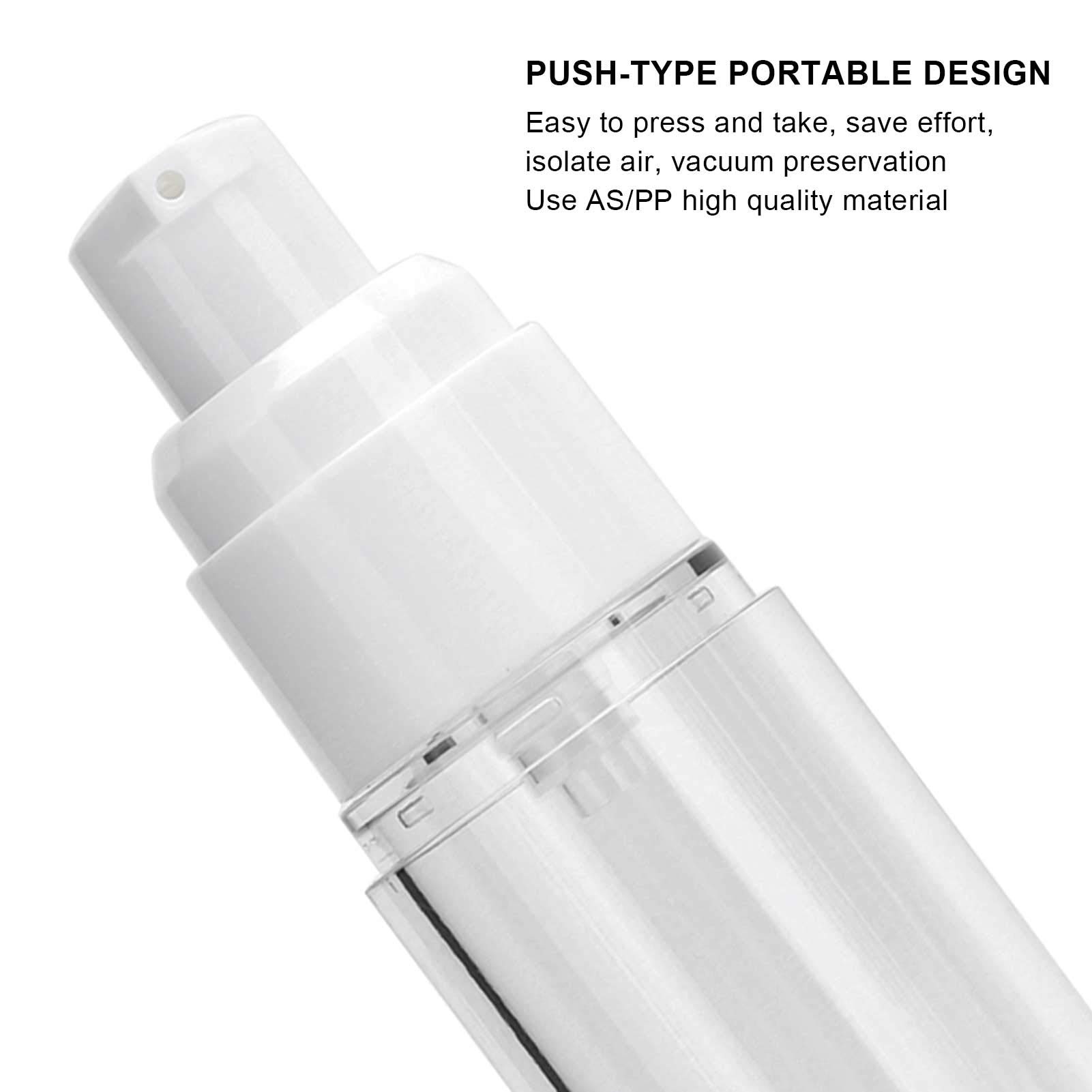 6 Pcs 50ml Empty Roll-On Bottles with Pump for Cream & Lotion Dispensing - Refillable Travel Cosmetic Containers for Toiletries, Skincare & Makeup - Perfect for Home, Gym & On-The-Go Use