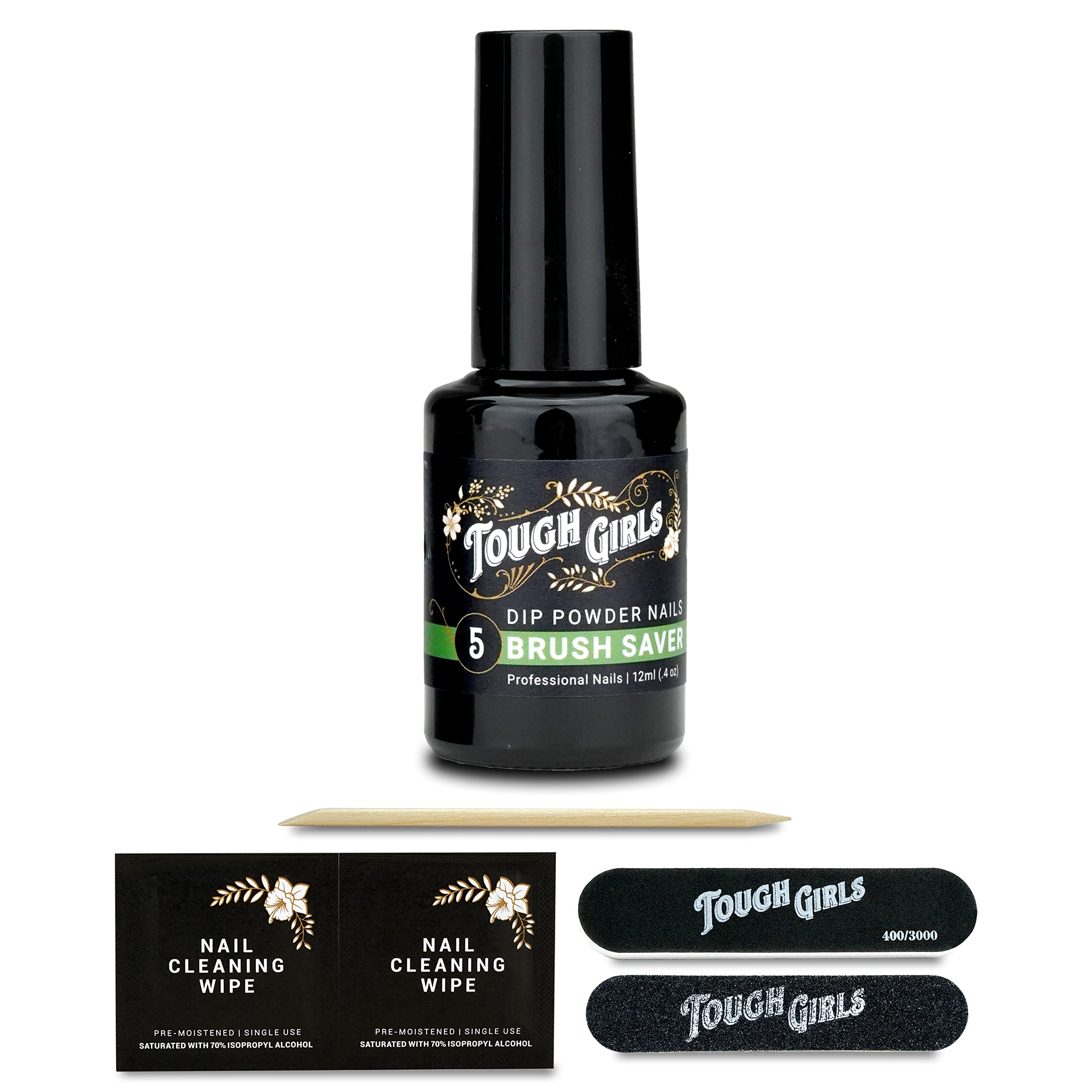TOUGH GIRLS Dip Powder Nail Kit - 12ml Brush Saver for Long-Lasting Manicures - Perfect for Home Nail Art & Salon-Quality DIY Nails