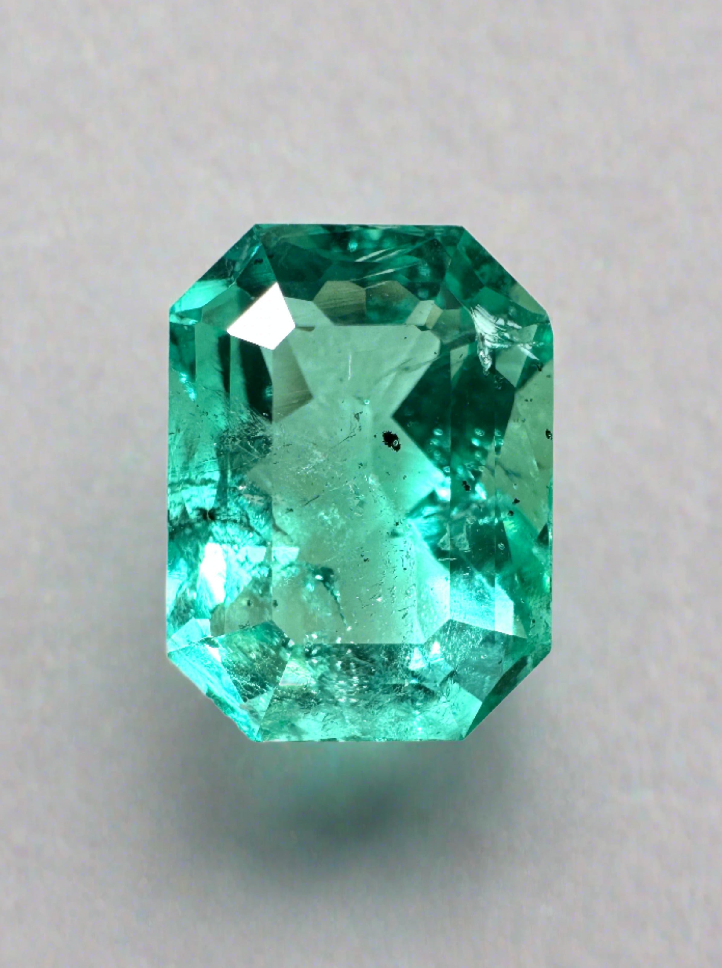 5.15 Carat 12x9mm Natural Loose Colombian Emerald Gemstone - Classic Emerald Cut for Jewelry Making, Engagement Rings & Luxury Gifts