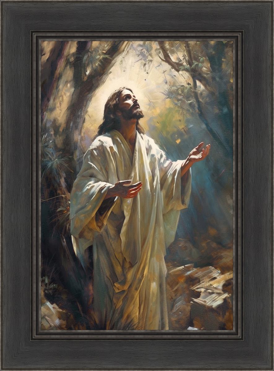 Jesus Prays in the Garden of Gethsemane - Religious Wall Art for Home & Church Decor - Inspirational Christian Gift for Prayer Rooms & Bible Study Spaces