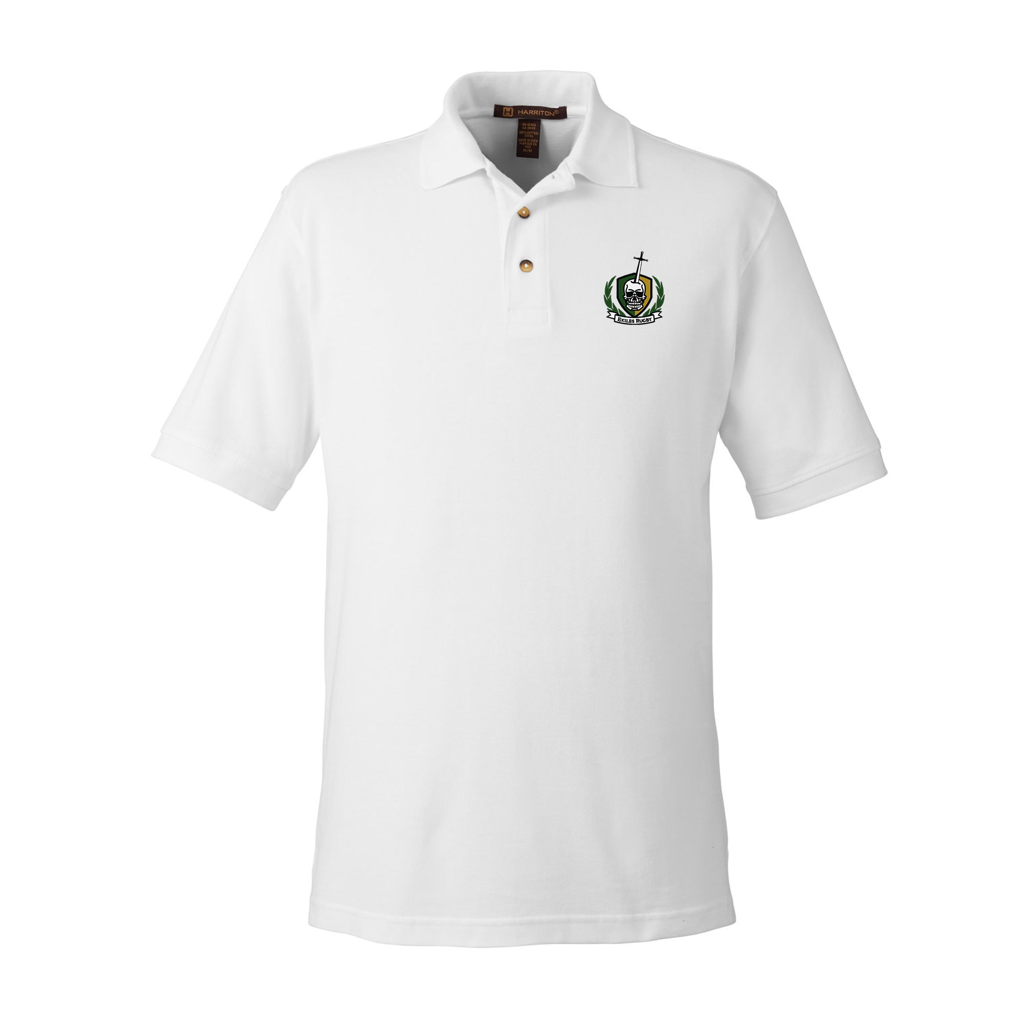 Exiles RFC Cotton Polo Shirt - Men's Breathable Casual Short Sleeve Tee for Golf, Rugby & Everyday Wear