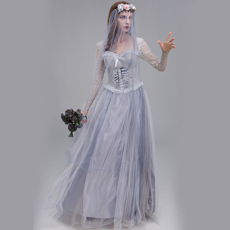 Scary Halloween Costume Horror Dress Phantom - Spooky Outfit for Halloween Parties & Cosplay
