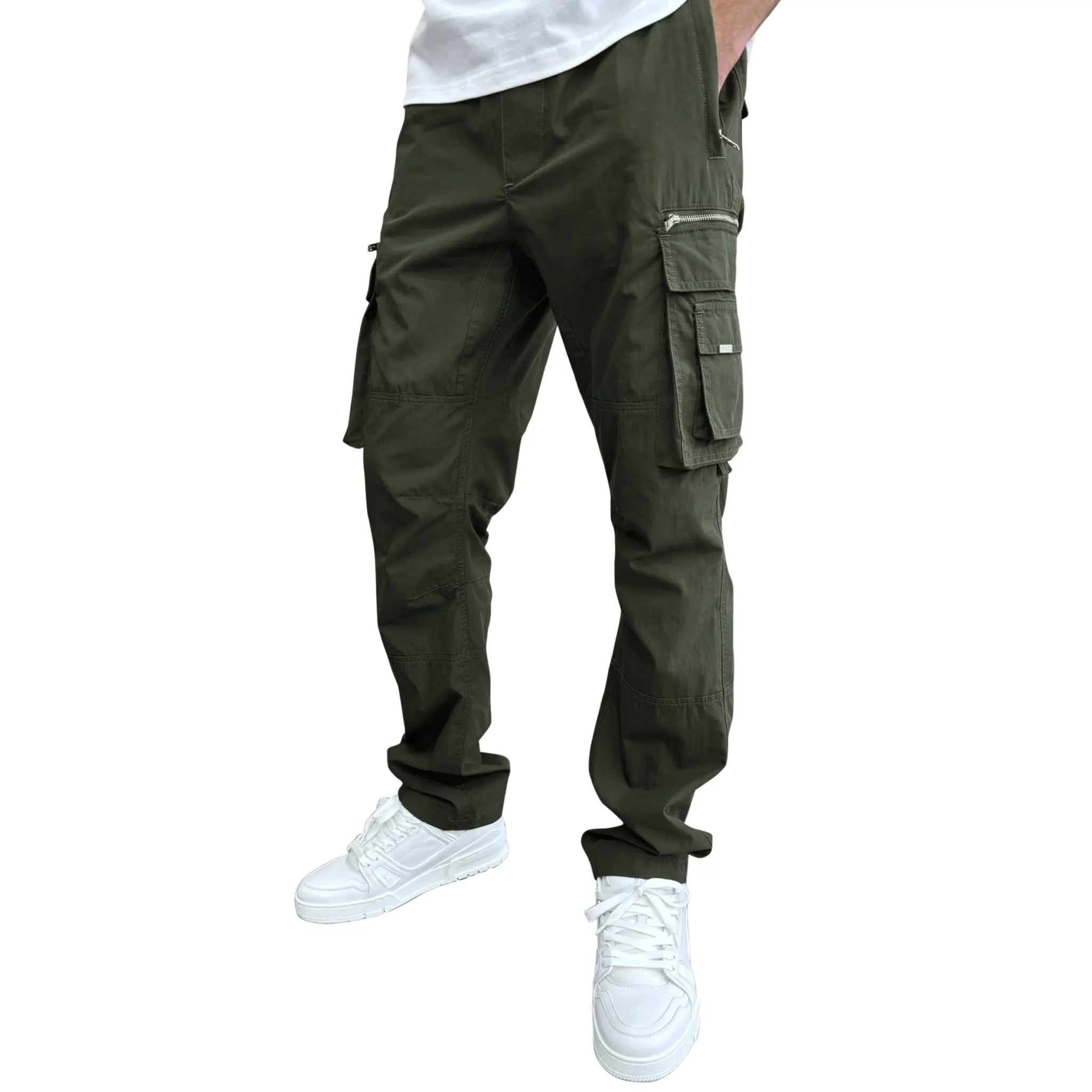 SIARR Military Tactical Cargo Pants for Men - Durable Dark Green Combat Pants with Multiple Pockets - Perfect for Outdoor Adventures, Hiking, and Workwear