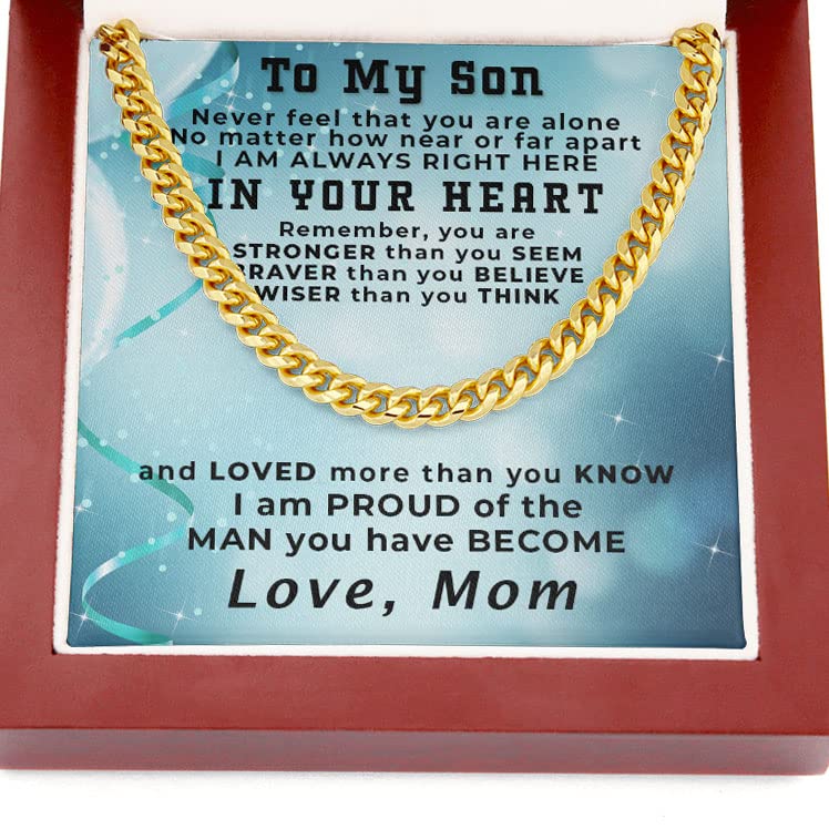 Thick Link Chain Necklace - Perfect Birthday Gift for Son from Mom | Stylish & Durable Jewelry