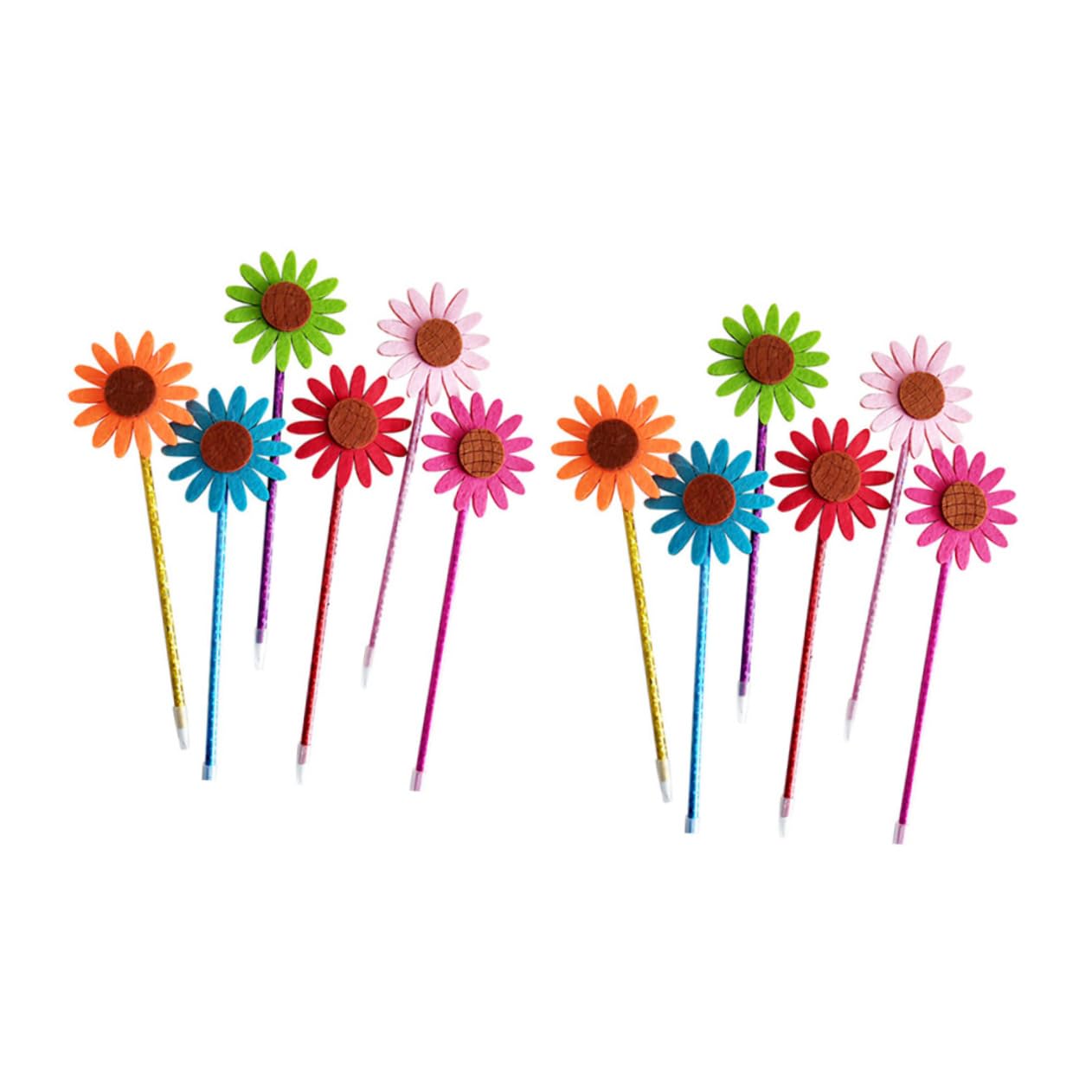 NUOBESTY 3 Sets Sunflower Ballpoint Pens - 36 Colorful Fun Writing Pens for Kids, Students, School & Office Supplies - Perfect for Note Taking, Journaling & Gift Giving