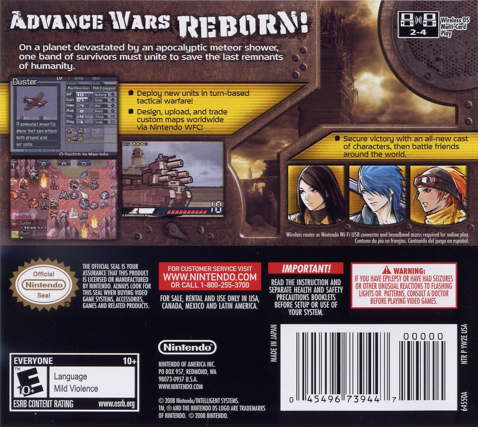 Advance Wars: Days of Ruin - Nintendo DS Strategy Game - Tactical Military Combat for War Simulation Enthusiasts | Perfect for Travel & Commuting