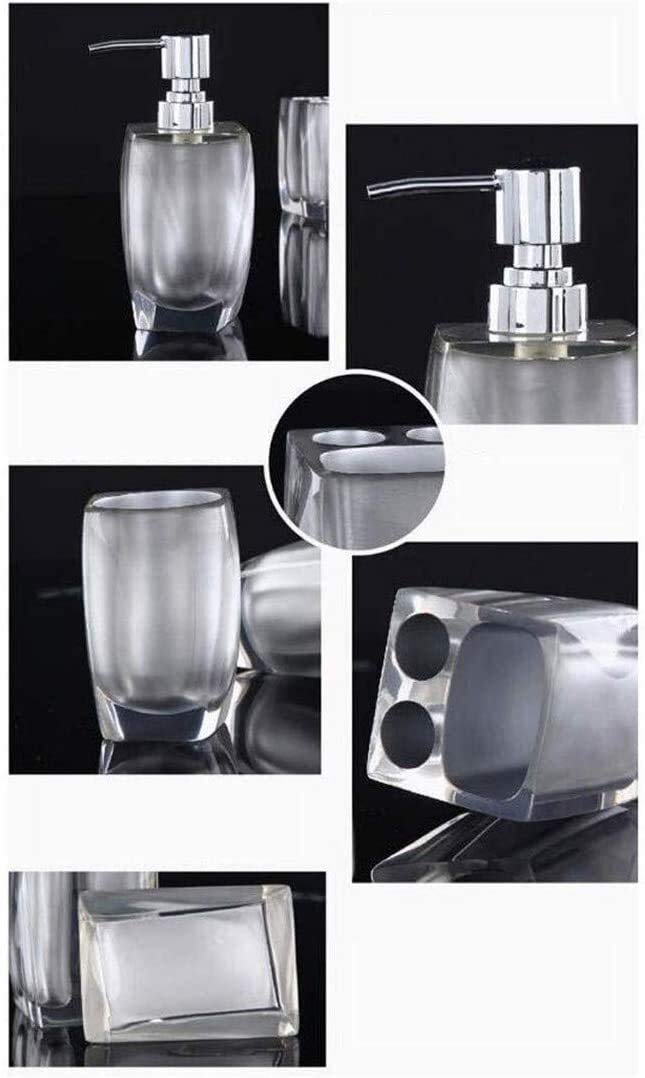 European Style Bathroom Accessory Set - Soap Dispenser, Toothbrush Holder, Glass, Tray & Soap Dish - Modern Sink Organizer (Blue) | Perfect for Guest Bathrooms, Master Suites & Spa-Inspired Decor