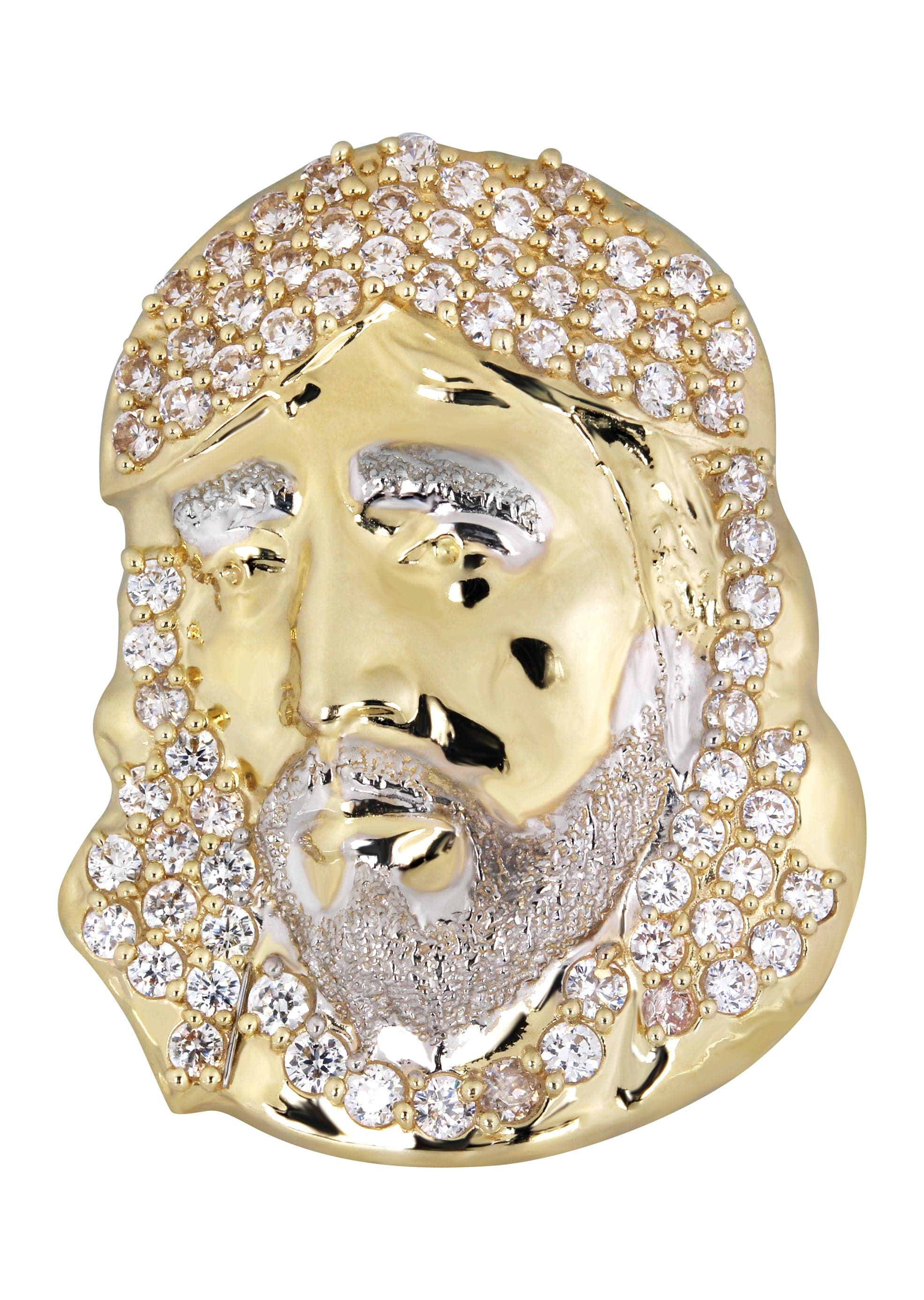 10K Gold Jesus Ring for Men - 8.6 Grams Religious Jewelry for Christian Faith & Daily Wear