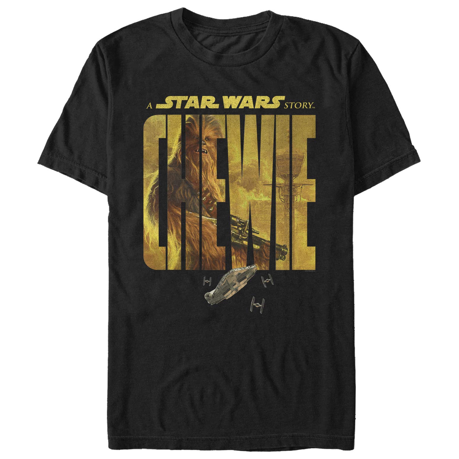 Star Wars Chewbacca Movie Poster T-Shirt for Men - Cool Han Solo & Chewie Graphic Tee for Fans, Cosplay & Everyday Wear
