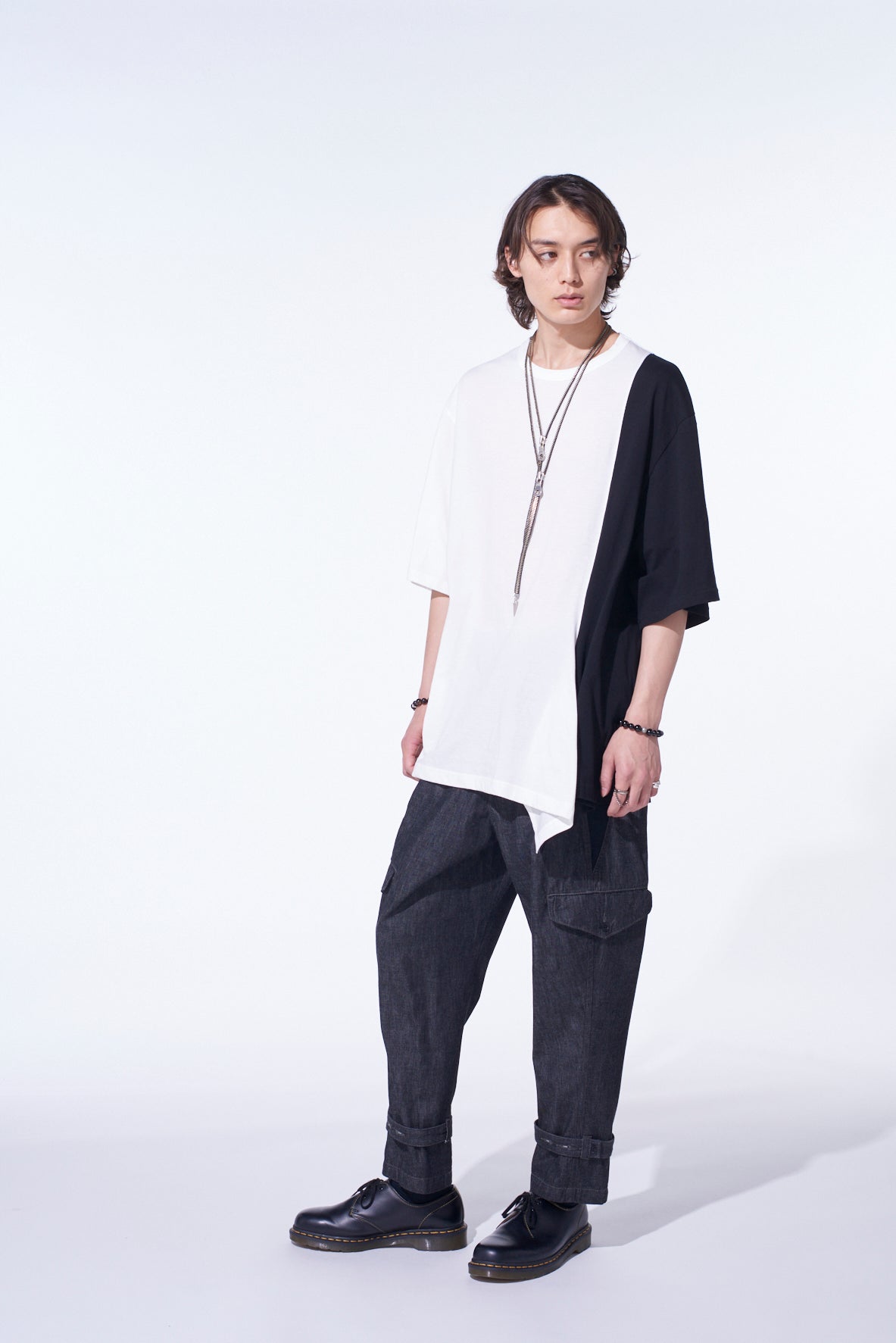 Soft Cotton Jersey Fabric Switch Half-Sleeve Draped T-Shirt for Women - Casual Comfort Wear for Everyday Outfits & Layering