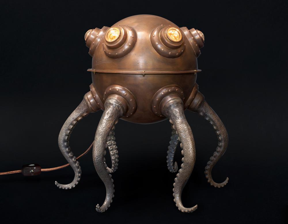 Medium Octo Pod Lamp by Evan Chambers - Modern LED Desk Light for Home Office, Bedroom & Dorm Decor