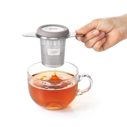 OXO Brew Tea Infuser Basket - Stainless Steel Loose Leaf Tea Strainer for Hot & Iced Tea - Perfect for Tea Pots, Mugs & Travel Cups