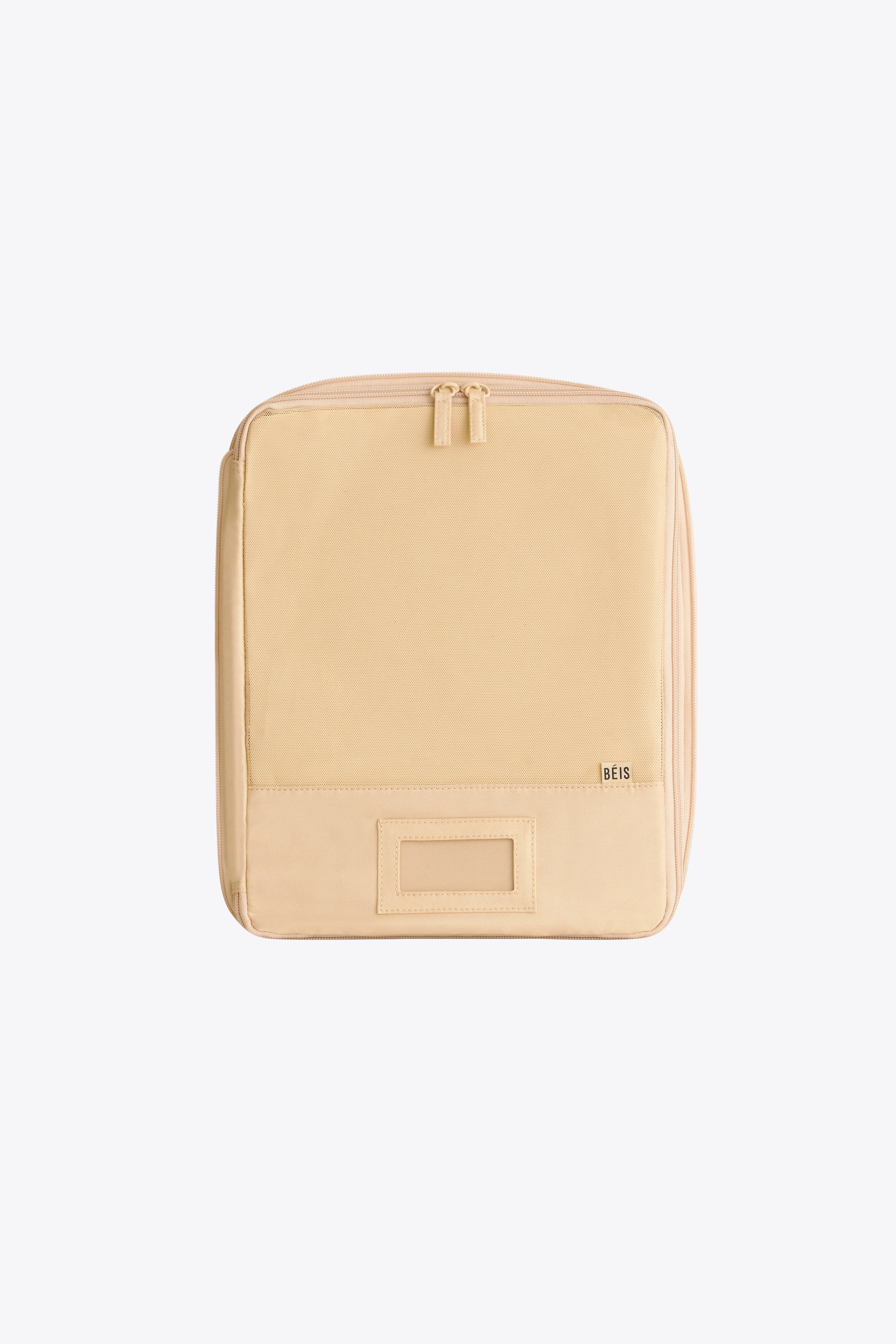 Beige Compression Packing Cubes Set of 4 - Space-Saving Travel Organizers for Suitcases & Backpacks - Perfect for Business Trips, Vacations & Weekend Getaways
