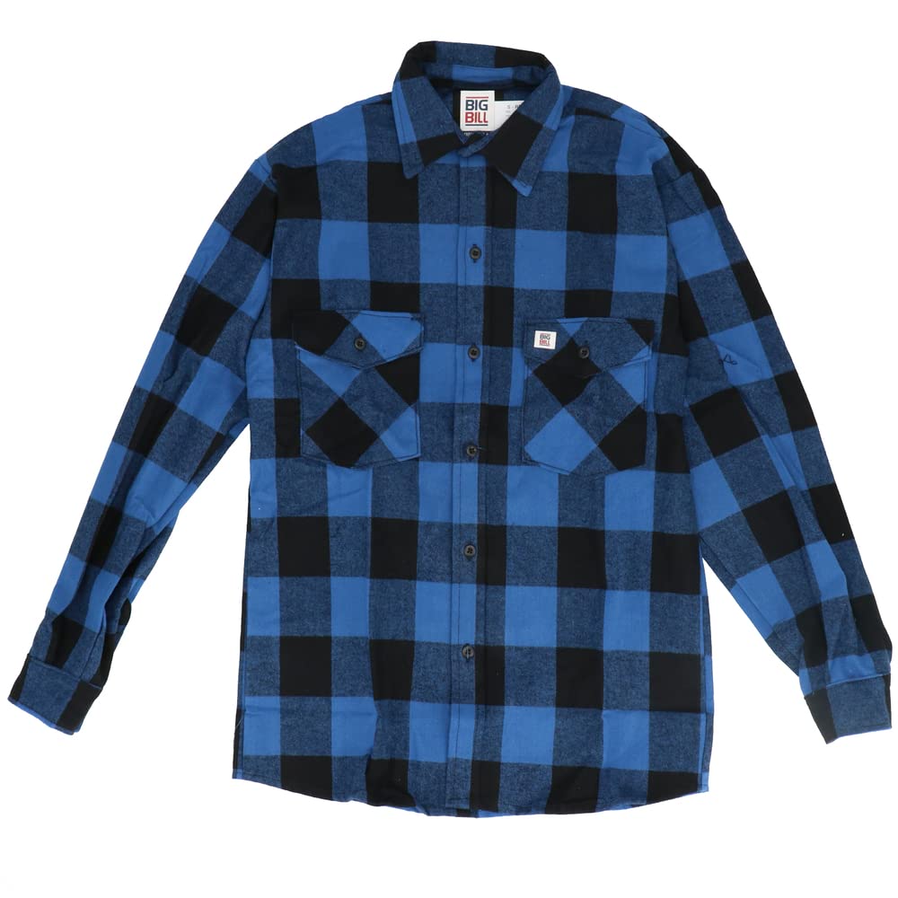 Men's Brawny Flannel Button-Down Shirt - Soft Plaid Long Sleeve Casual Shirt for Fall & Winter - Perfect for Outdoor Adventures, Camping, and Casual Workwear