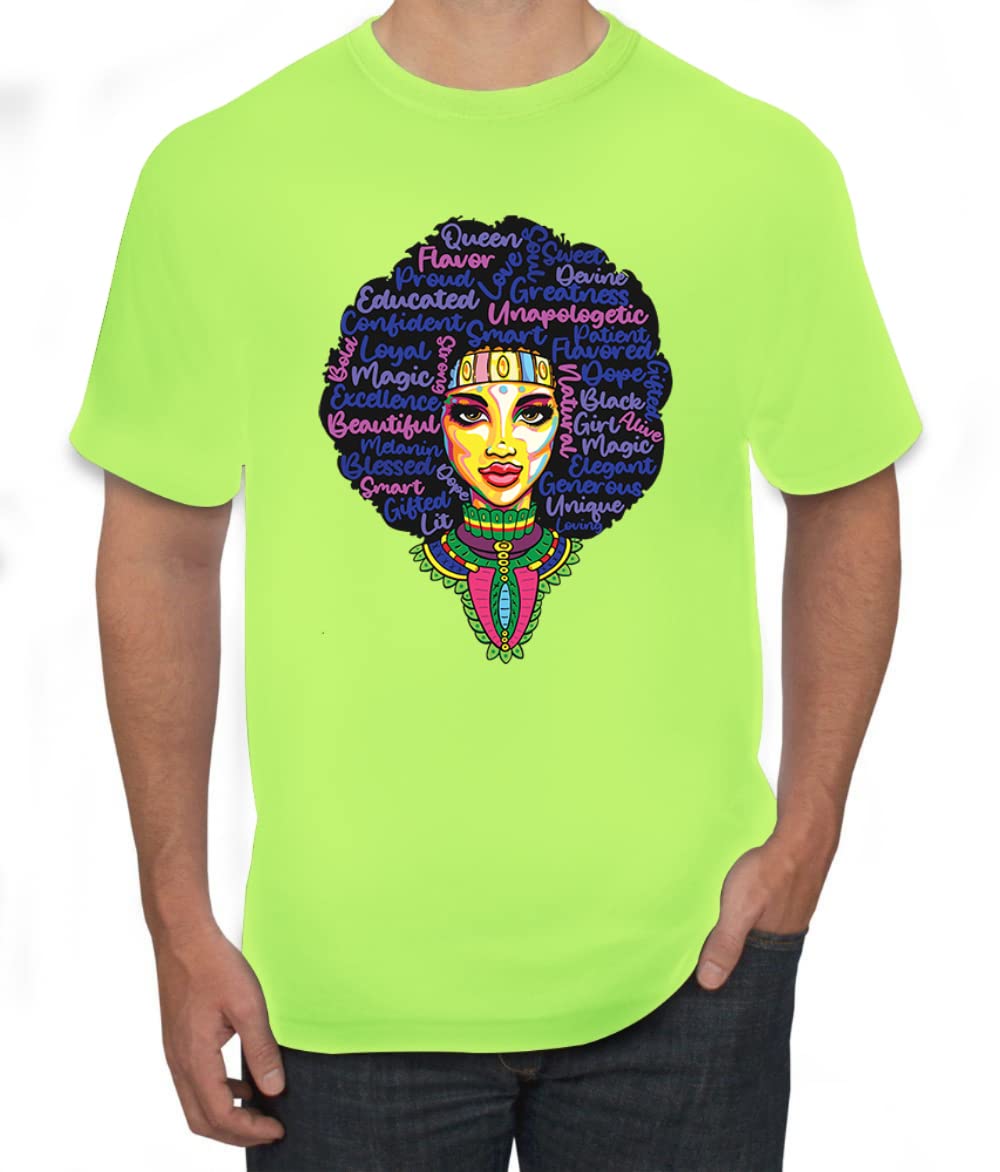 Queen Bee Strong Black Woman Black Pride Men's Graphic T-Shirt - Empowering Black Culture Tee for Men - Perfect for Black History Month, Pride Events & Casual Wear