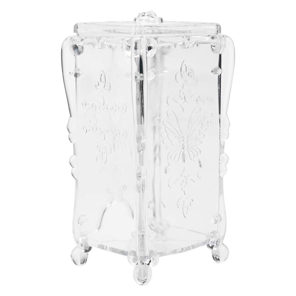 Transparent DIY Nail Art Storage Box - Cosmetic Cotton Pad Organizer for Women | Makeup Tools & Nail Wipes Container | Perfect for Salon, Home Beauty Station & Travel Organization