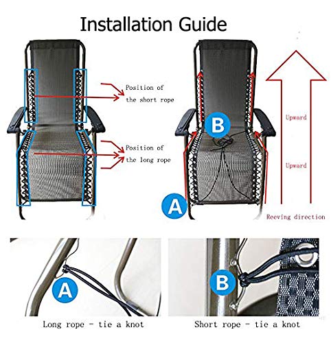 **4-Pack Replacement Bungee Cords for Zero Gravity Chairs - Heavy Duty Repair Kit for Lounge & Recliner Chairs (Brown) - Perfect for Outdoor Patio, Poolside Relaxation & Backyard Lounging**