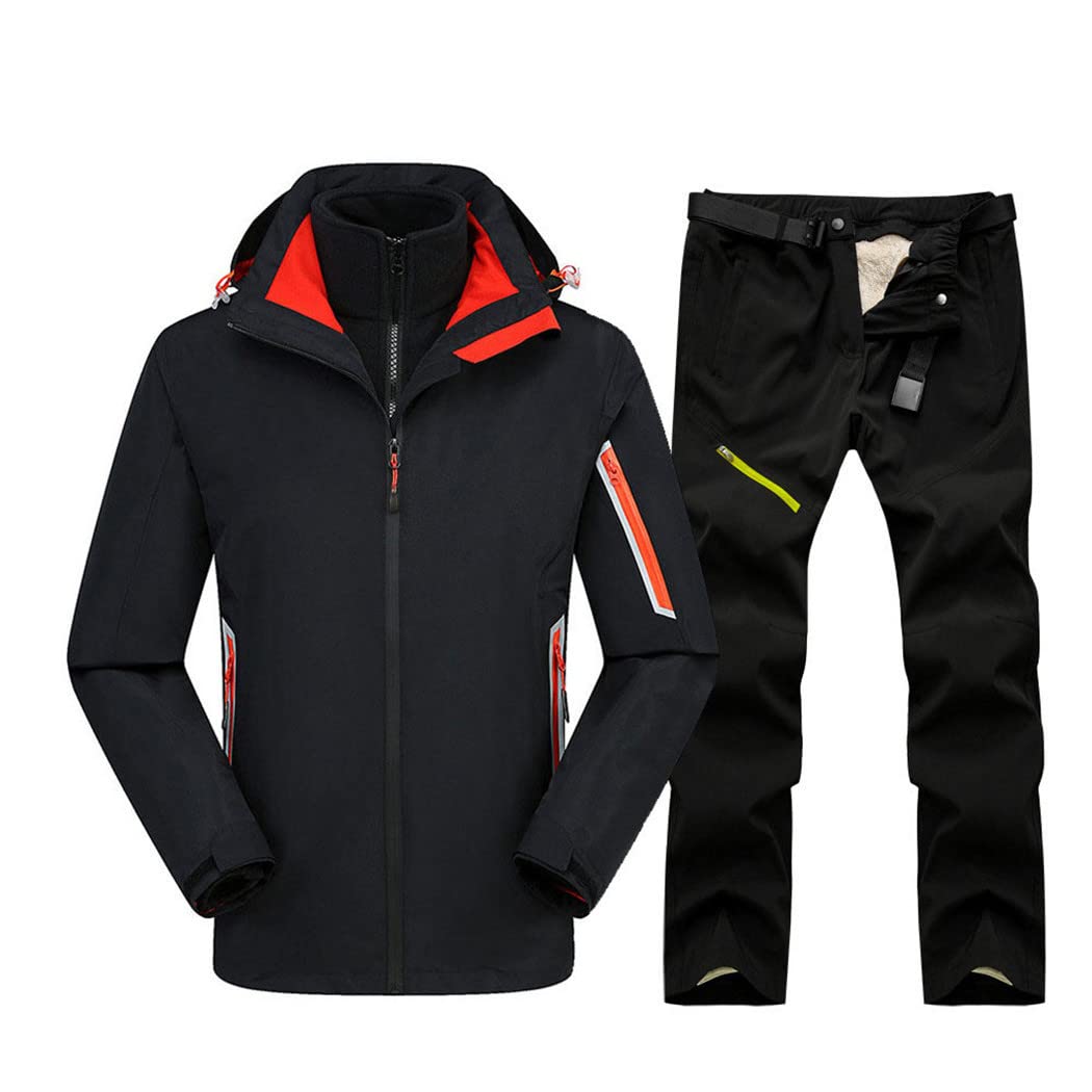 Men's Waterproof Ski Jacket & Pants Set - Windproof Winter Snowsuit for Skiing & Outdoor Sports | Perfect for Ski Resorts, Snowboarding & Cold Weather Adventures
