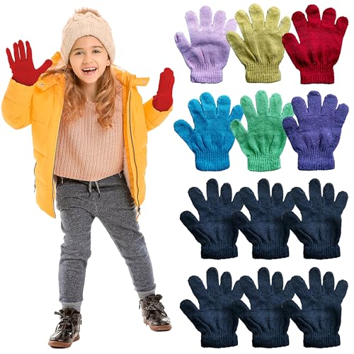 12 Pairs Solid Gloves