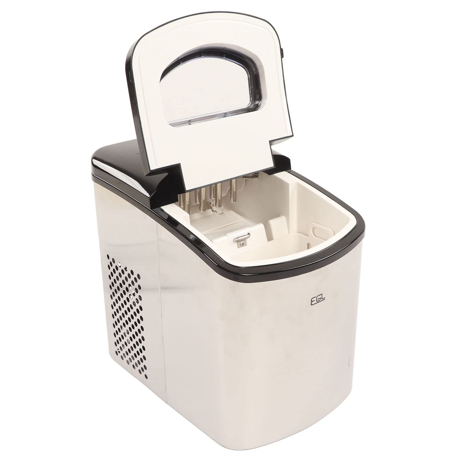 TOPINCN Automatic Portable Electric Countertop Ice Maker Machine with Self-Cleaning Function - Produces Bullet-Shaped Ice Cubes (12kg/24h) - Perfect for Home, Office, Parties, and Outdoor Activities