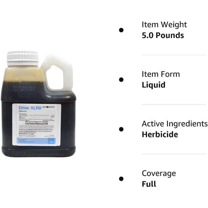 Drive XLR8 Herbicide Crabgrass Killer - Fast-Acting Weed Control for Lawns, Gardens & Landscapes | Effective Pre & Post-Emergent Solution for Crabgrass, Dandelions & Broadleaf Weeds | Ideal for Residential Yards, Golf Courses & Commercial Turf Maintenance