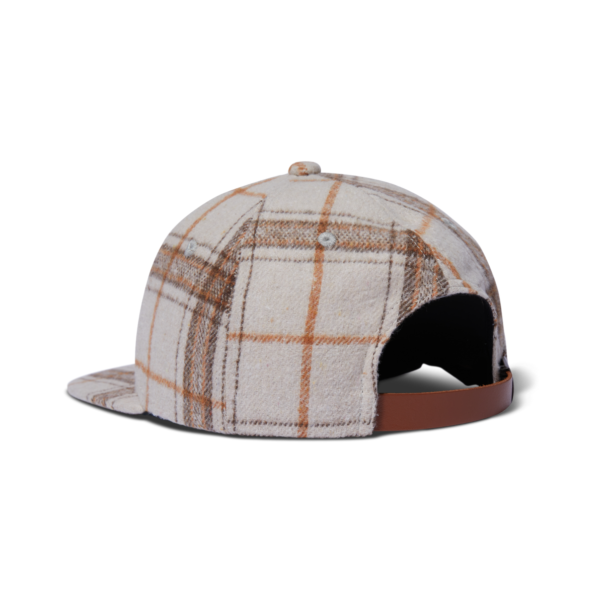 HUF 98 PLAID 5-PANEL SNAPBACK HAT IN OATMEAL - STREETWEAR FASHION FOR SKATEBOARDING & CASUAL STYLE