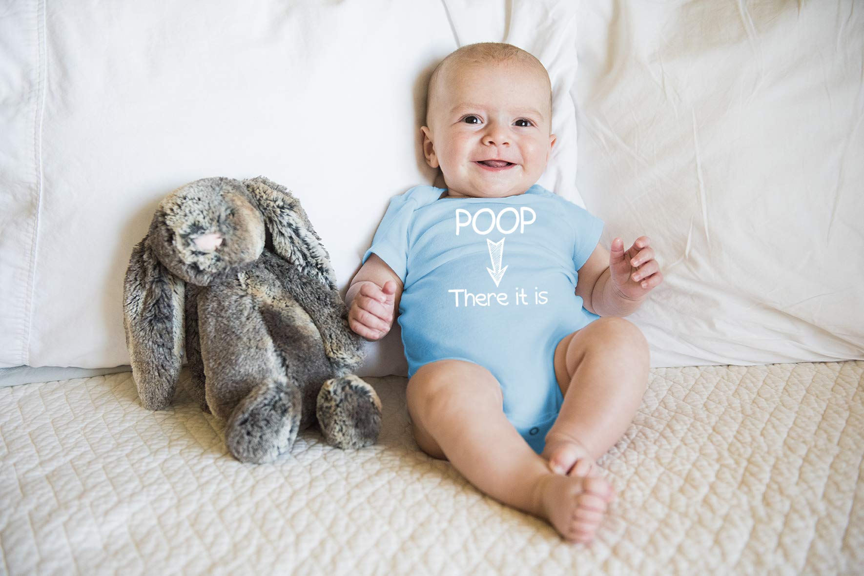Poop There It Is - Funny Baby Bodysuit | Cute Newborn Outfits for Boys & Girls | Perfect for Photo Shoots, Birthday Gifts & Everyday Wear