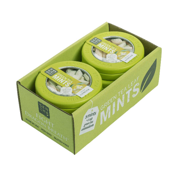 Sencha Naturals Organic Green Tea Mints - Refreshing Breath & Antioxidant Boost - Perfect for Office, Travel & After Meals
