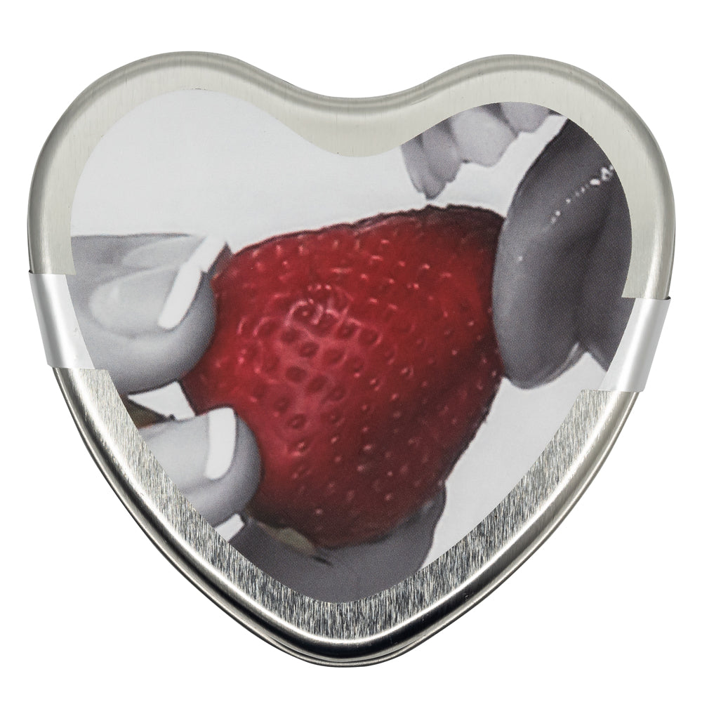Earthly Body Edible Massage Candle - Strawberry Flavor | Romantic Couples Gift, Sensual Massage Oil for Relaxation & Intimacy