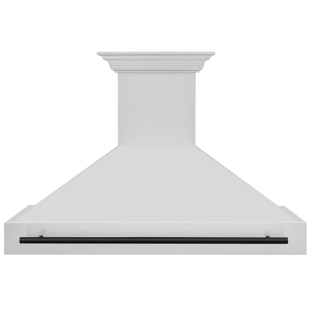 ZLINE Autograph Edition 48-inch Stainless Steel Range Hood with Matte Black Handle - Professional Kitchen Ventilation for Modern Homes (8654STZ 48 MB) | Perfect for Gourmet Cooking & Open-Concept Kitchens