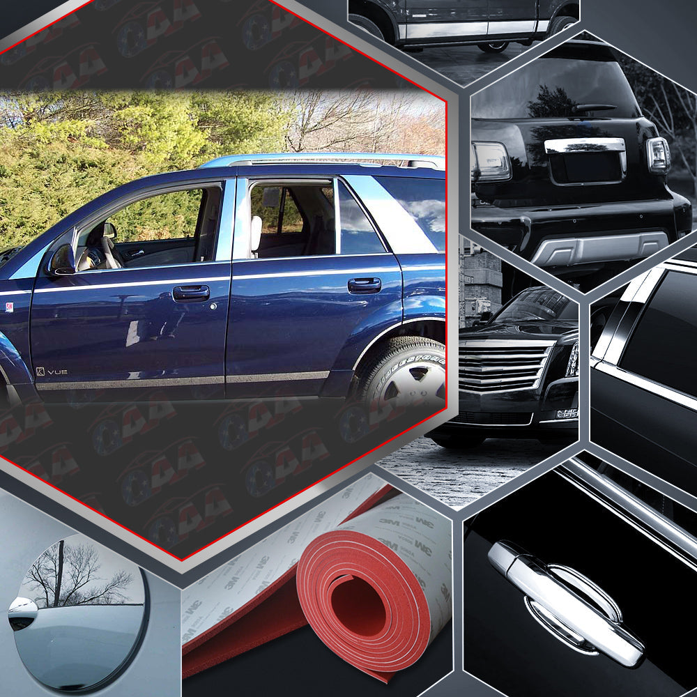 10pcs Stainless Steel Pillar Post Trim for 2003-2007 Saturn Vue - Durable Exterior Car Door Edge Guard for Enhanced Vehicle Protection & Style