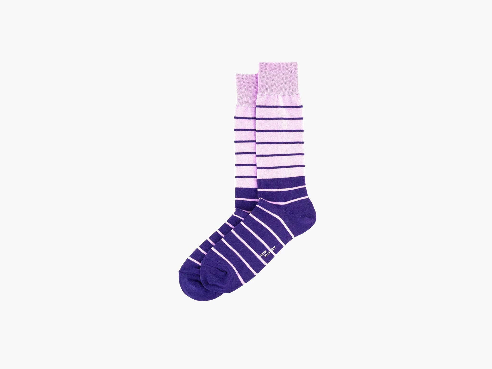 Union Stripe Lilac/Navy Women's Casual T-Shirt - Soft Cotton Comfort Fit Tee for Everyday Wear | Perfect for Outings, Lounging & Layering