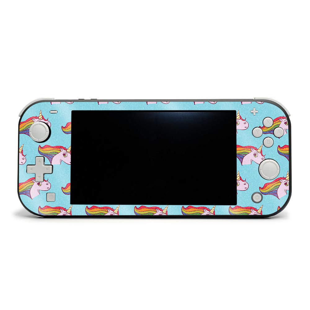 **MIGHTY SKINS Glossy Glitter Skin for Nintendo Switch Lite - Pretty Unicorn | Protective & Durable High-Gloss Finish | Easy to Apply & Remove | Made in USA | Perfect for Gaming, Travel & Personalization**