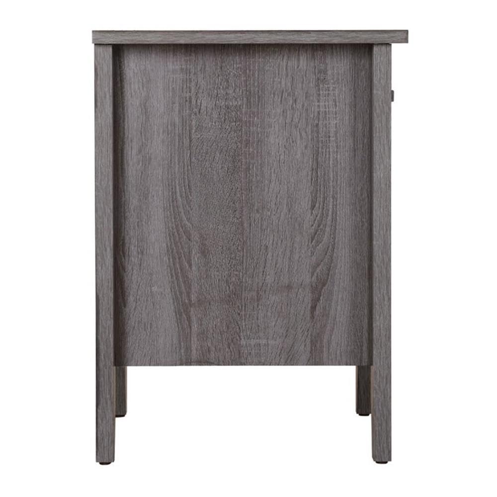 Glory Furniture Lennox 1-Drawer Nightstand in Gray - Modern Bedside Table for Bedroom, Living Room & Guest Room