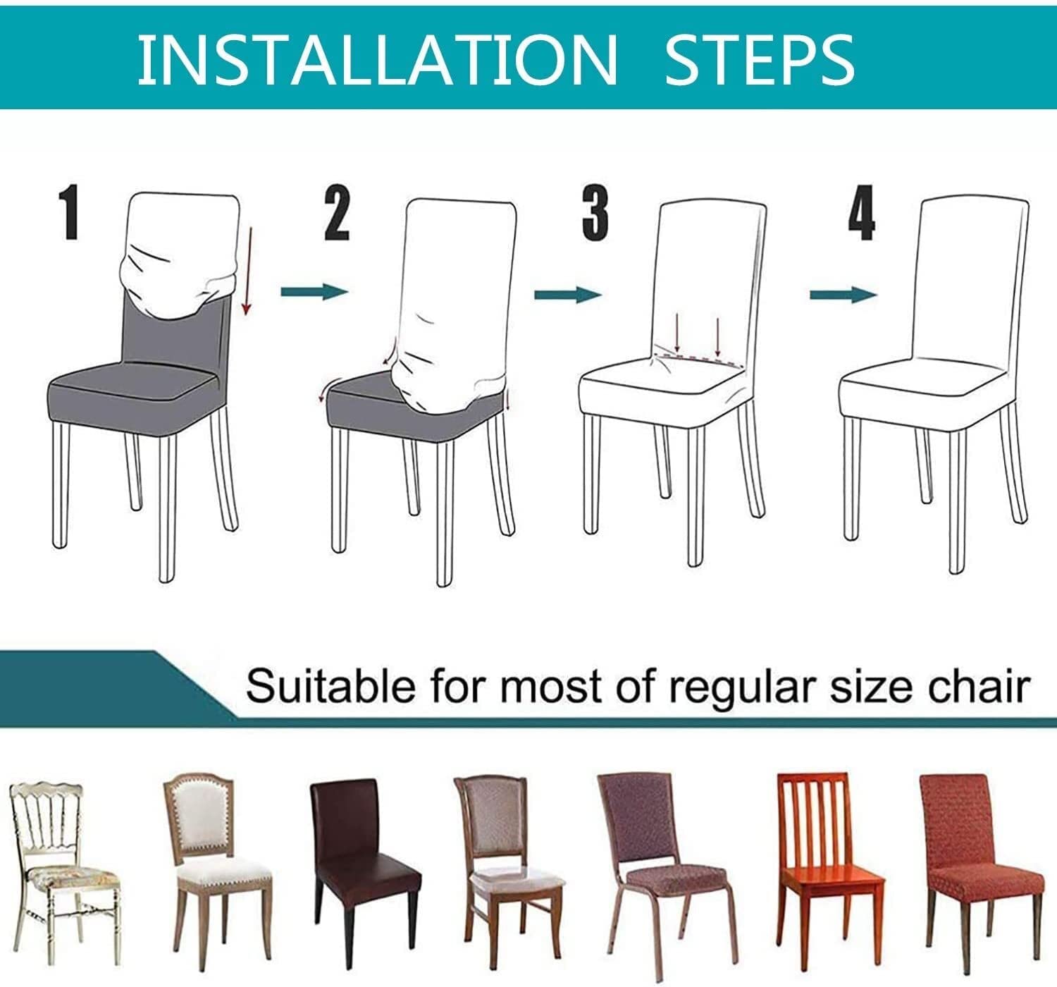 Luxury Stretch Velvet Dining Chair Covers - Soft Plush High Back Slipcovers, Washable & Removable Chair Protectors for Dining Room, Kitchen, Hotel, Wedding (6-Piece Set, Red Wine) - Perfect for Home Decor & Event Seating