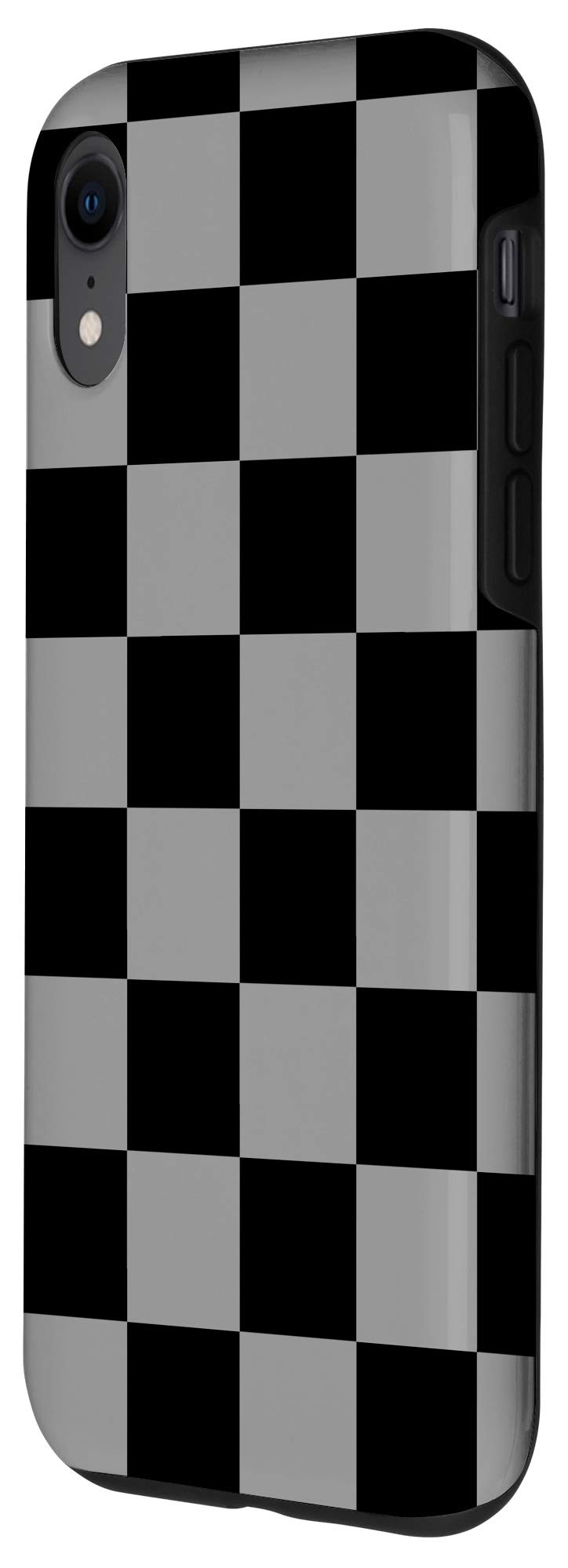 iPhone XR Checkered Black and Gray Checkerboard Phone Case - Durable Protective Cover for Everyday Use, Travel & Work
