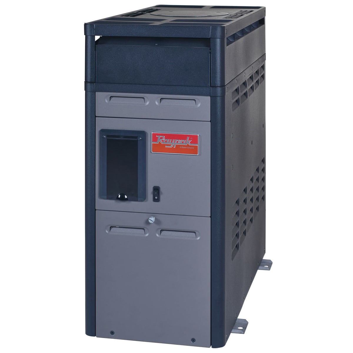 Raypak P R156A EN C Digital Natural Gas Heater - 150K BTU, 120V with Polymer Headers & Electronic Ignition | High-Efficiency Copper Heat Exchanger | 100 lbs Heavy Duty | Perfect for Pool Heating, Spa & Residential Water Heating Systems