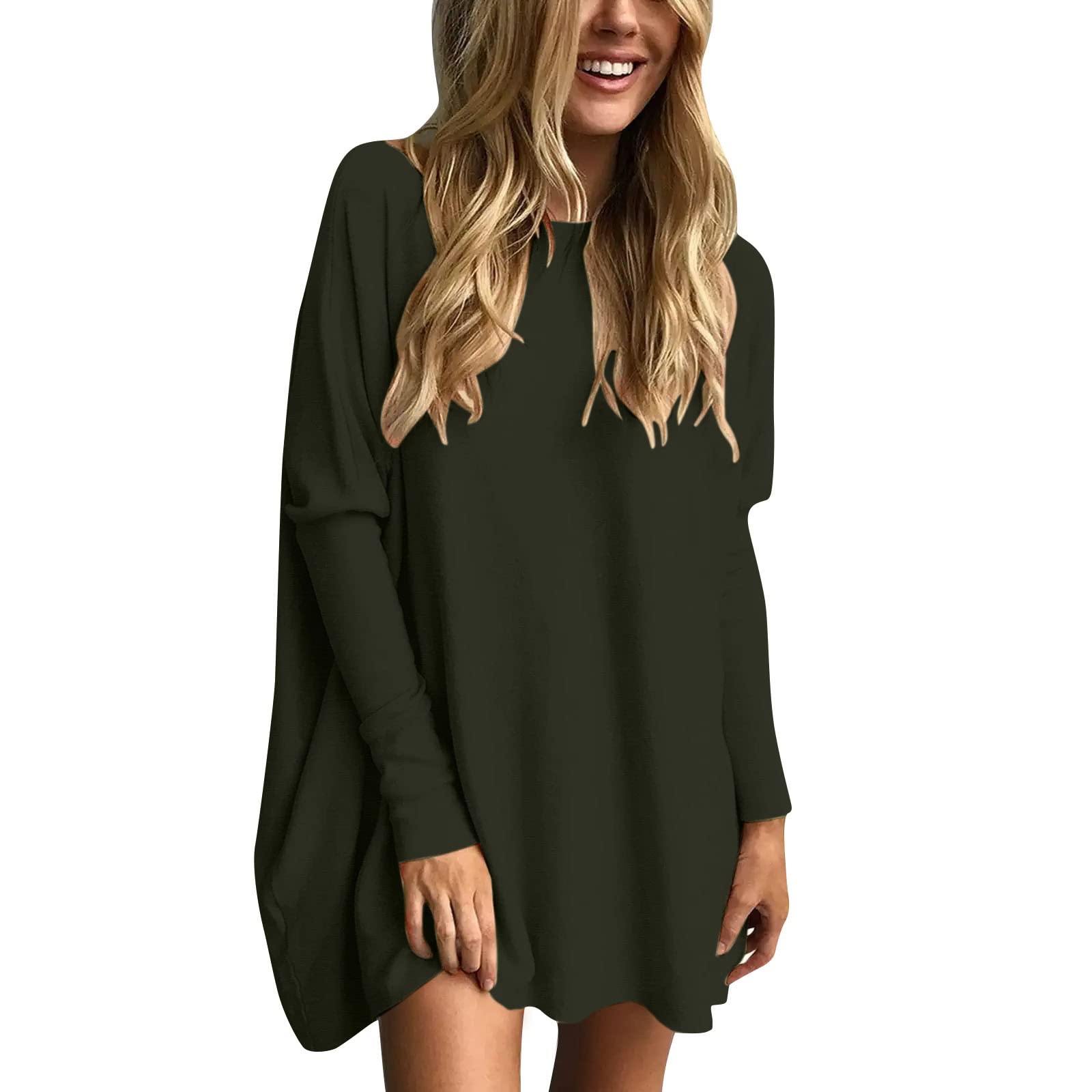2022 Fall Women's Oversized Sweatshirt - Long Sleeve Crew Neck Casual Tops Plus Size Y2K Fashion | Cozy Loungewear & Streetwear Outfit