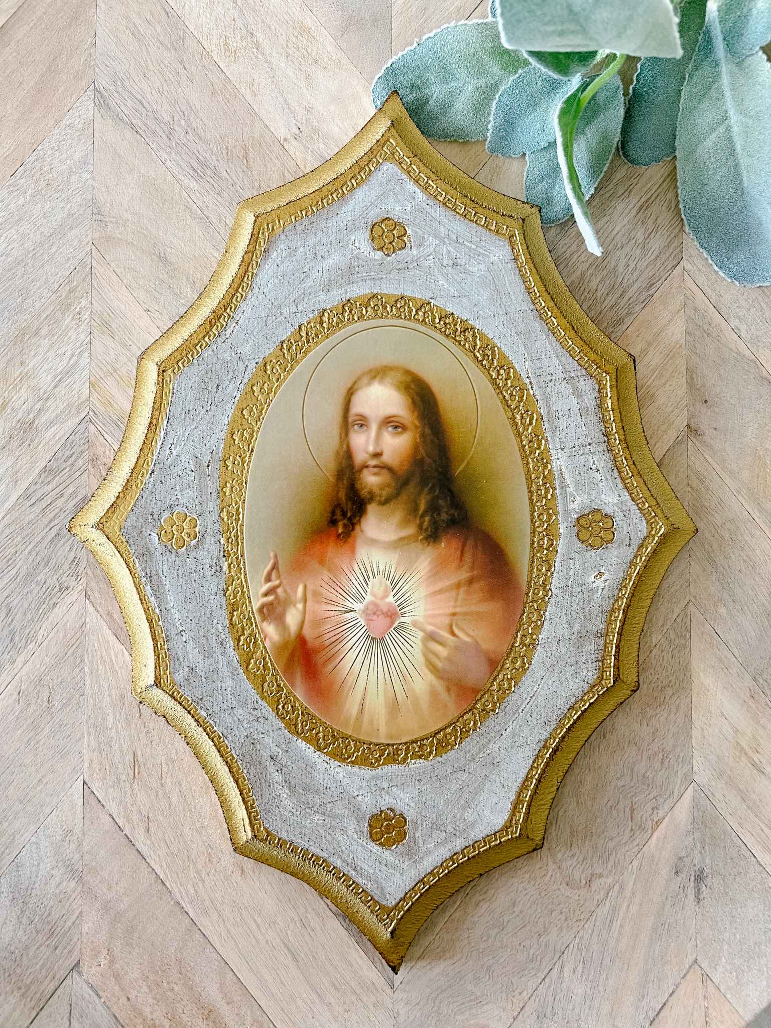 Sacred Heart of Jesus Florentine Plaque - Religious Wall Decor for Home, Church & Prayer Room - Perfect for Catholic Gifts & Devotional Spaces