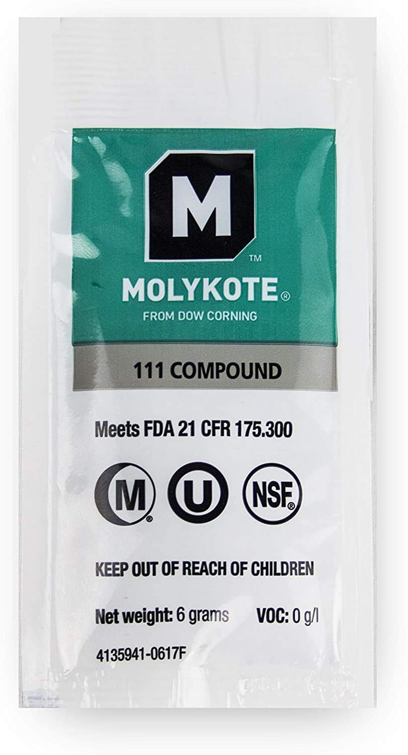 Dow Corning Molykote 111 食品级润滑剂 - 6克装，适用于食品加工设备和密封件维护